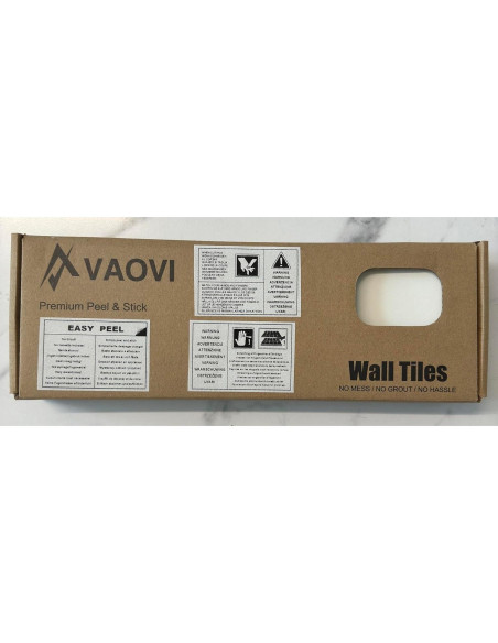 Azulejos Autoadhesivos VAOVI Beige 16 Piezas 3D 100x300mm Azulejos Autoadhesivos VAOVI Beige 16 Piezas 3D 100x300mm