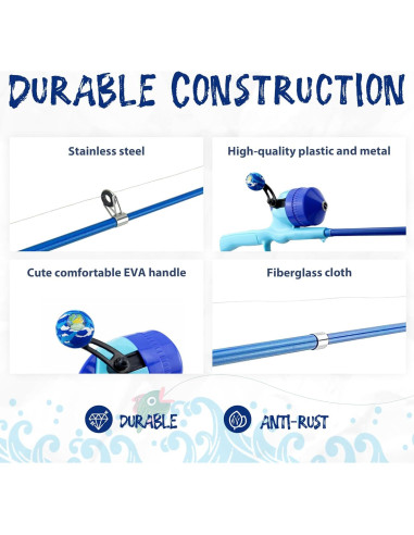 Caña de Pesca Telescópica WIDDEN para Niños 101.6 cm