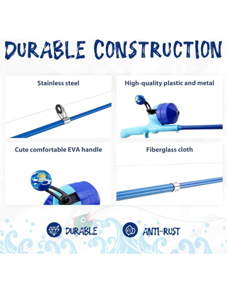 Caña de Pesca Telescópica WIDDEN para Niños 101.6 cm