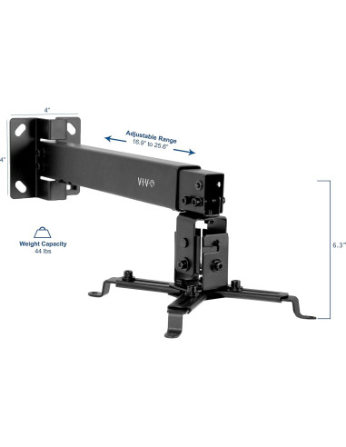 Soporte de Proyector Universal VIVO MOUNT-VP06B Ajustable Negro