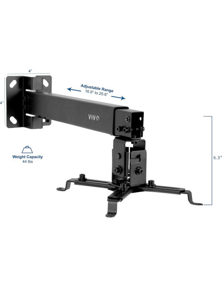 Soporte de Proyector Universal VIVO MOUNT-VP06B Ajustable Negro Soporte de Proyector Universal VIVO MOUNT-VP06B Ajustable Negro