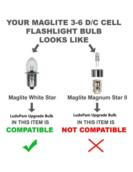 Bombilla LED LudoPam XP-G3 para Linterna Maglite 3-6 Celdas