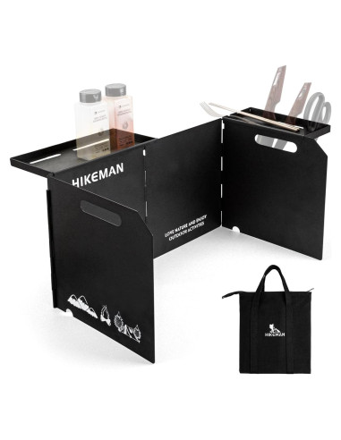 Paravientos Plegable HIKEMAN para Estufa de Camping 45x25cm