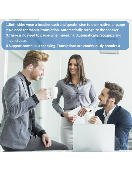 Auriculares Traductores Qnmittry V21 Bluetooth 138 Idiomas