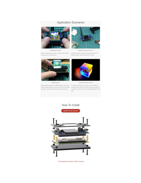 Consola de Juego LCD 1.3" GamePi13 para Raspberry Pi ST7789