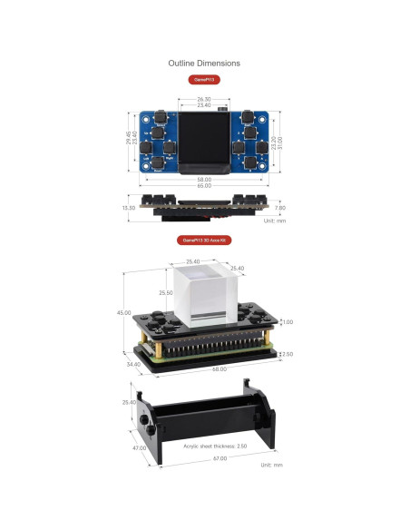 Consola de Juego LCD 1.3" GamePi13 para Raspberry Pi ST7789