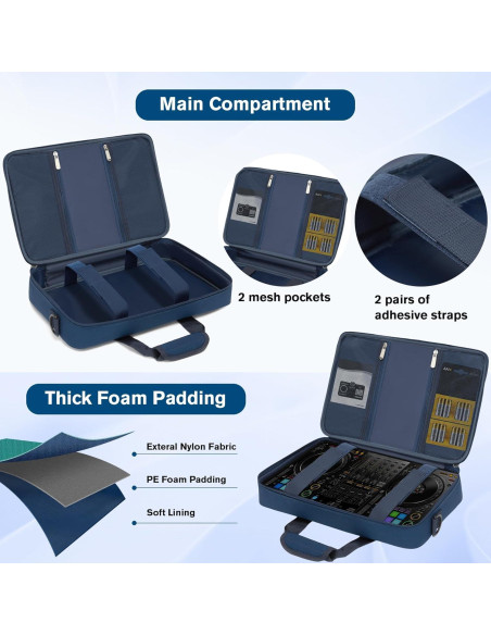 Bolsa Acolchada para Controlador DJ Deknuosport Azul 39.9x25.9cm