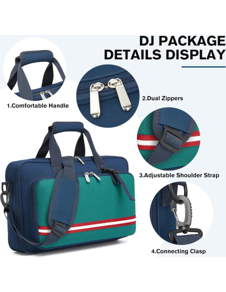 Bolsa Acolchada para Controlador DJ Deknuosport Azul 39.9x25.9cm