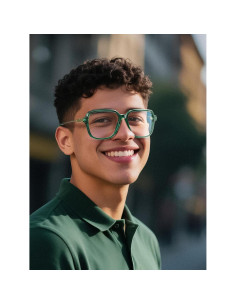 Gafas Bloqueo Luz Azul VISOONE Ryan Cuadradas TR90 Verde Albahaca 2