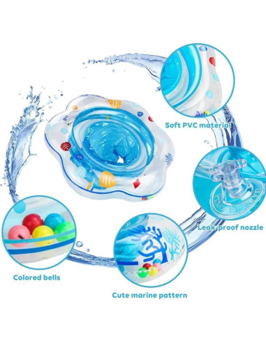 Anillo Flotante para Bebés POYLKJGYT Azul 6-48 Meses