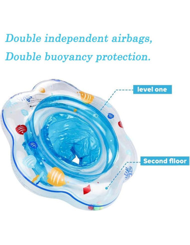 Anillo Flotante para Bebés POYLKJGYT Azul 6-48 Meses