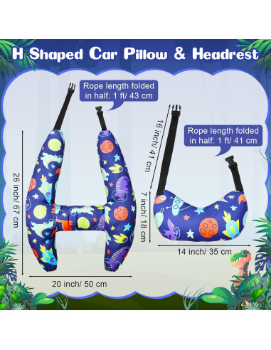 Almohada de Viaje para Niños Chunful H Ajustable Dinosaurio