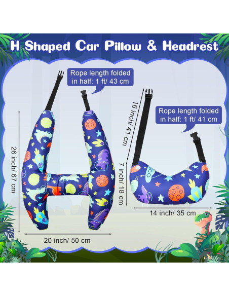 Almohada de Viaje para Niños Chunful H Ajustable Dinosaurio