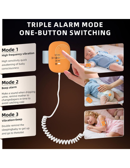 Alarma de Enuresis Infantil QCBF con Vibración y Sonido Fuerte Alarma de Enuresis Infantil QCBF con Vibración y Sonido Fuerte