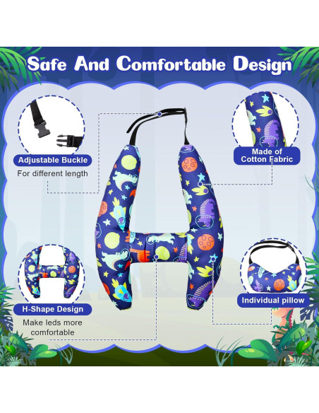 Almohada de Viaje para Niños Chunful H Ajustable Dinosaurio