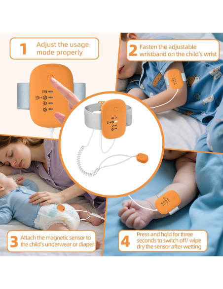 Alarma de Enuresis Infantil QCBF con Vibración y Sonido Fuerte Alarma de Enuresis Infantil QCBF con Vibración y Sonido Fuerte