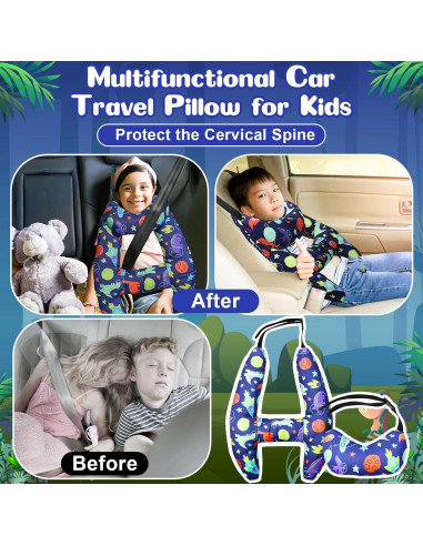 Almohada de Viaje para Niños Chunful H Ajustable Dinosaurio