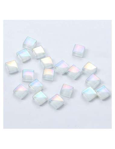 Azulejos de Mosaico de Cristal BTMIEY 200pcs Blanco 1x1cm