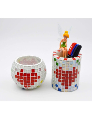 Azulejos de Mosaico de Cristal BTMIEY 200pcs Blanco 1x1cm