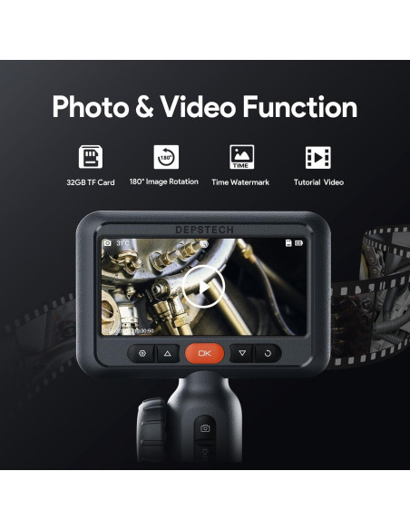 Cámara de Borescopio DEPSTECH DS650 Doble Lente 1080P 1.52m