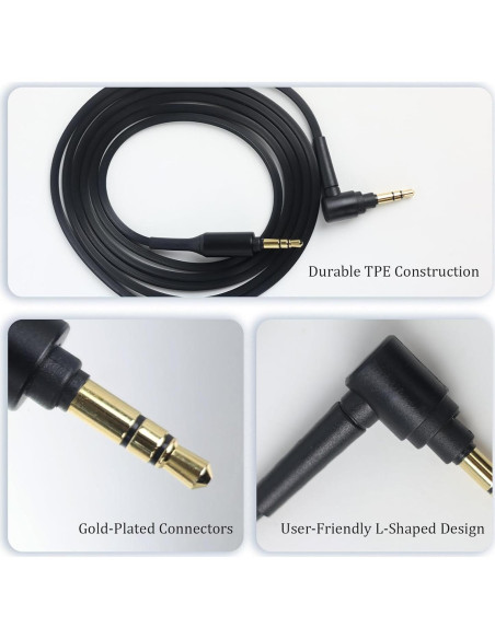 Cable de audio Adhiper 1.5m para auriculares Sony WH-1000XM Cable de audio Adhiper 1.5m para auriculares Sony WH-1000XM