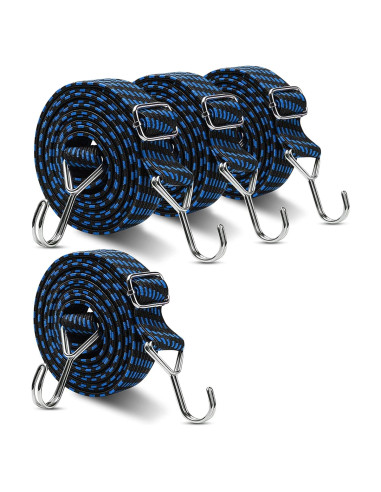 Cuerdas Bungee Ajustables MILLAY 200 cm 4 Piezas Alta Resistencia
