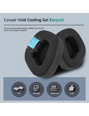 Almohadillas de Repuesto Corsair Void Pro Cooling Gel 1 Unidad