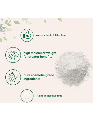 Polvo de Ácido Hialurónico Micro Ingredients 50g - Hidratante Vegano