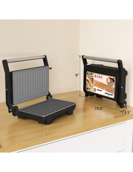 Prensa para Panini Sunvivi 1000W con Placas Antiadhesivas