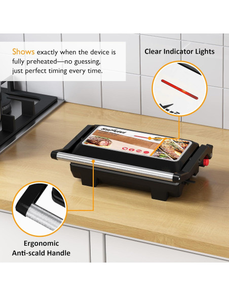 Prensa para Panini Sunvivi 1000W con Placas Antiadhesivas