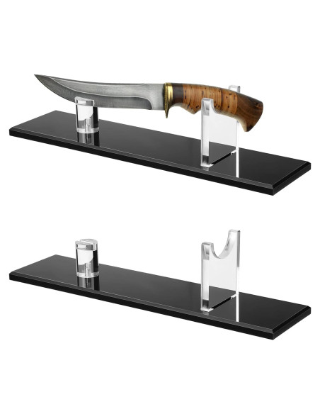 Soporte de Exhibición para Cuchillos Yookeer 2 Piezas Acrílico Negro
