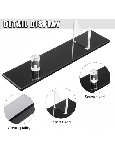 Soporte de Exhibición para Cuchillos Yookeer 2 Piezas Acrílico Negro