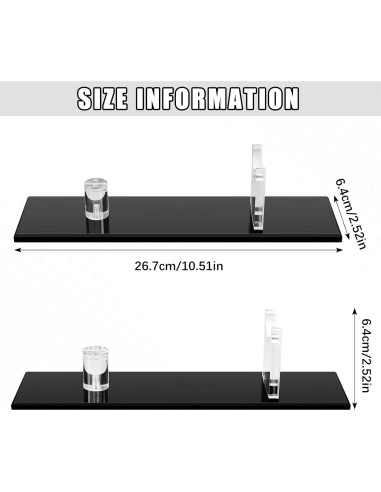 Soporte de Exhibición para Cuchillos Yookeer 2 Piezas Acrílico Negro