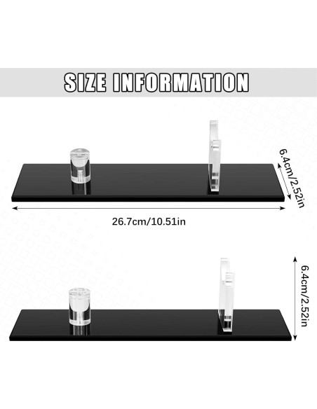 Soporte de Exhibición para Cuchillos Yookeer 2 Piezas Acrílico Negro
