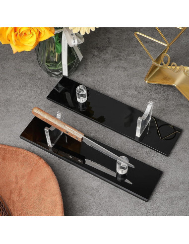 Soporte de Exhibición para Cuchillos Yookeer 2 Piezas Acrílico Negro