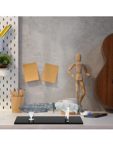 Soporte de Exhibición para Cuchillos Yookeer 2 Piezas Acrílico Negro