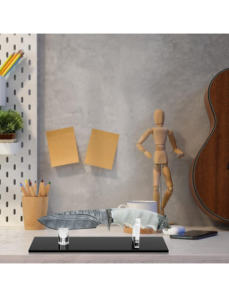 Soporte de Exhibición para Cuchillos Yookeer 2 Piezas Acrílico Negro