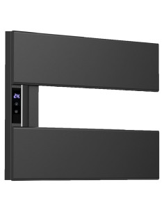 Soporte de Toallas Calentado Eléctrico EIKANIOS 2Bar Negro