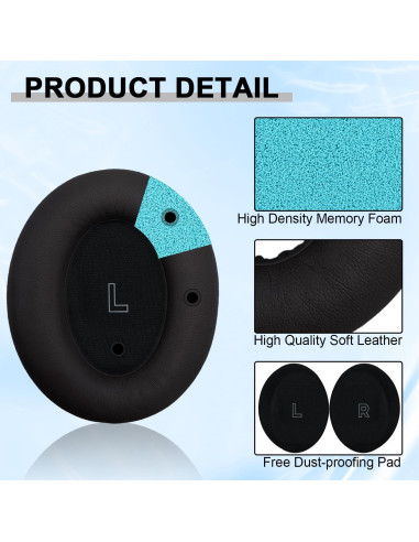 Almohadillas de Reemplazo Bose QuietComfort QC Ultra - Negro