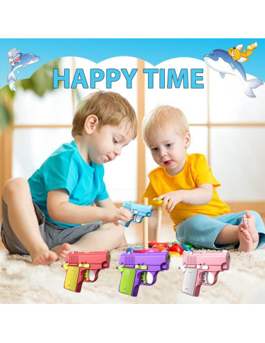 Juguetes Antiestrés Pistola 1911 3D Poveyan - 4 Piezas