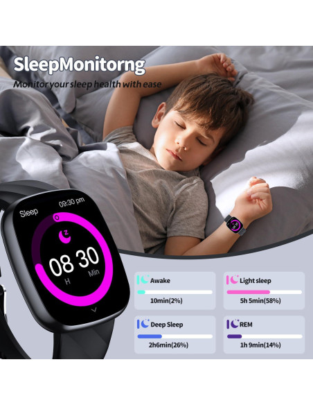 Reloj Inteligente para Niños AYATAHA S60K Negro IP67