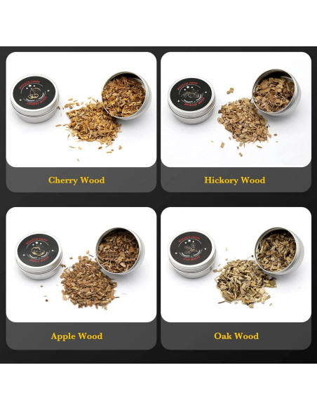 Kit de Ahumador de Cócteles iTayga con Soplete y 4 Sabores