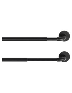 Varilla de Cortina Autoadhesiva KXLIFE 11-17 cm 2 Paquete Negro