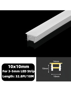 Canal LED de Silicona KSDLMPA 10M IP67 para Tiras de 5mm 2