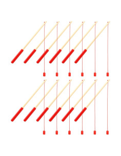 12 Varillas de Pesca Magnéticas de Madera Feradny para Niños