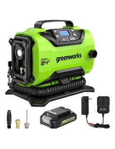Inflador de Neumáticos Inalámbrico Greenworks 24V 160 PSI