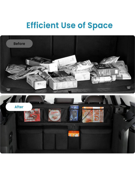 Organizador de Maletero de Coche Suyue Y 8 Bolsillos Plegable