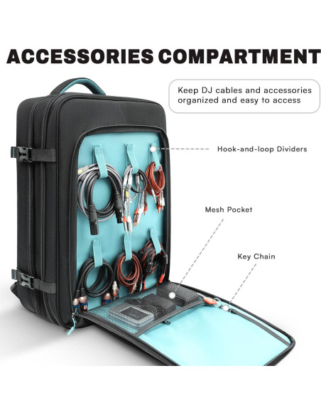 Bolsa DJ Aurotier para DDJ-FLX4/200/400/REV1, 17" Laptop