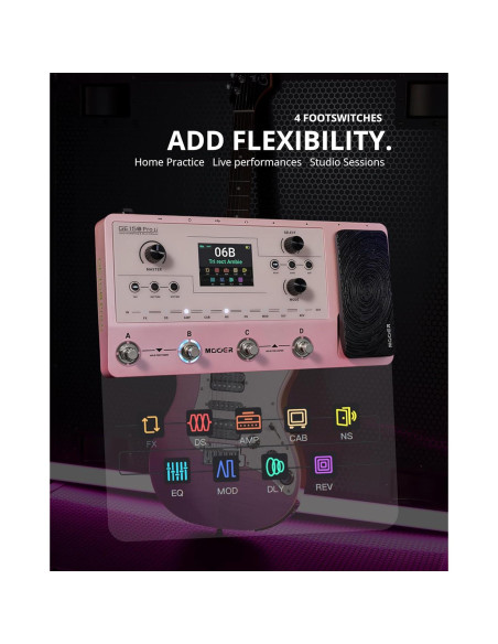 Pedal de Efectos MOOER GE150 Pro Li Rosa para Guitarra