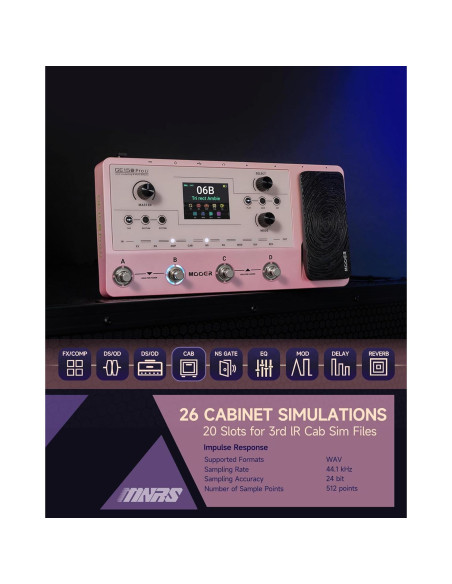 Pedal de Efectos MOOER GE150 Pro Li Rosa para Guitarra